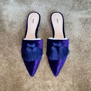 *Schutz* Anicia Velvet Mulberry Slide - Sz. 9/9.5